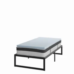 Flash Furniture 14 Inch Metal Platform Bed Frame With 10 Inch Pocket Spring Mattress In A Box And 2 Inch Cool Gel Memory Foam Topper -DreamNest Store GUEST 4f532ece cb47 407b 9002 83d1110e716a