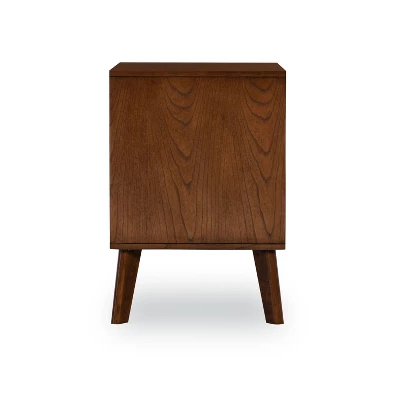 Reid 1 Drawer Nightstand Walnut - Linon 3 Reid 1 Drawer Nightstand Walnut - Linon - Image 3