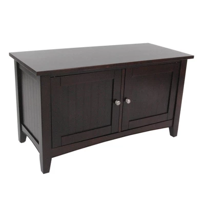 Shaker Cottage Storage Cabinet Bench Espresso - Alaterre Furniture 3 Shaker Cottage Storage Cabinet Bench Espresso - Alaterre Furniture - Image 3