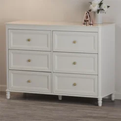 Little Seeds Piper 6 Drawer Dresser With Solid Wood Spindle Feet