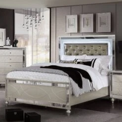 2pc Queen La Mesa Bedroom Set With Nightstand Silver - HOMES: Inside + Out 10 2pc Queen La Mesa Bedroom Set With Nightstand Silver - HOMES: Inside + Out -DreamNest Store GUEST 4ff1a668 9fe5 4118 8dd1 8b44371533cf