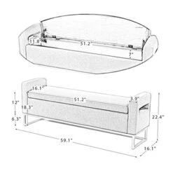 Jorge 59.1" Wide Storage Bench | ARTFUL LIVING DESIGN 22 Jorge 59.1" Wide Storage Bench | ARTFUL LIVING DESIGN -DreamNest Store GUEST 4ffb5d38 a7ed 4e7b 9e02 3af1daea3e04