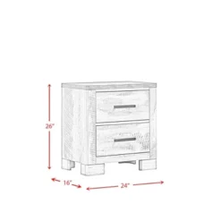 Adam 2 Drawer Nightstand Gray - Picket House Furnishings -DreamNest Store GUEST 506d7dfc b16f 41ba 8779 ba93da5fd510