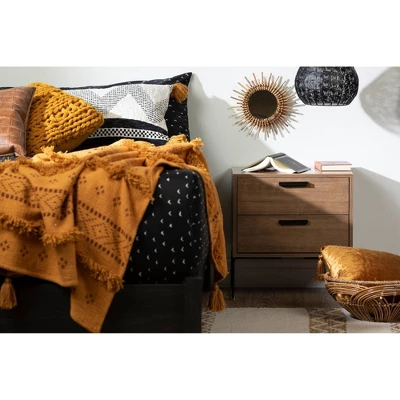 Slendel 2 Drawer Nightstand Light Brown - South Shore 2 Slendel 2 Drawer Nightstand Light Brown - South Shore - Image 2