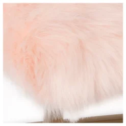 Faux Fur Rectangle Bench - Pink - HomePop -DreamNest Store GUEST 50dc4162 6622 4501 aed5 652e8cc9b45d