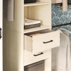 Kelly 5 Shelf 2 Drawer Closet Organizer With 3 Adjustable Hanging Rods Ivory Oak - Novogratz -DreamNest Store GUEST 511c48cd bab6 470f a160 34272ae5e06e