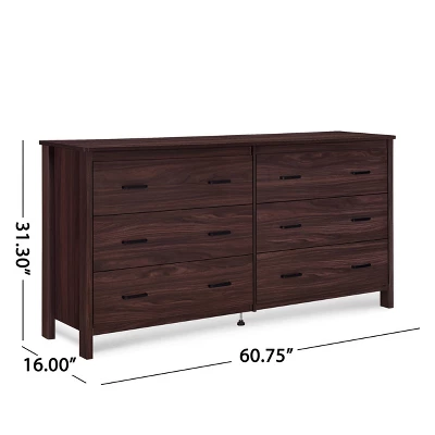 3pc Olimont Contemporary Double Dresser And Nightstand Set Walnut - Christopher Knight Home 11 3pc Olimont Contemporary Double Dresser And Nightstand Set Walnut - Christopher Knight Home - Image 11