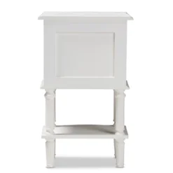 Audrey Finished 2 Drawer Nightstand White - Baxton Studio -DreamNest Store GUEST 5216d4b7 759f 4207 ad04 15b2165beb4a