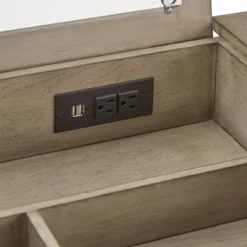 Brunswick Vanity Set With Flip Mirror And Power Strip Gray/Black - Inspire Q -DreamNest Store GUEST 527ec8ab e341 42c1 982f b17bb310a123