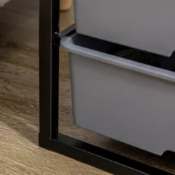 HOMCOM Dresser Storage Drawers With 6 Plastic Bins And Steel Frame, Crafting Bins For Living Room, Bedroom, Grey 9 HOMCOM Dresser Storage Drawers With 6 Plastic Bins And Steel Frame, Crafting Bins For Living Room, Bedroom, Grey -DreamNest Store GUEST 528ddbb6 753c 45ad 8d7f 29f50e414848