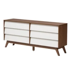 3pc Hildon Two-Tone Wood Storage Set White/Walnut Brown - Baxton Studio -DreamNest Store GUEST 534da954 01c8 406b 9083 6d50a25fefe6