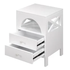 Nightstand With USB Charging Ports And LED Lights, End Table With 2 Drawers And Shelf-ModernLuxe -DreamNest Store GUEST 5360b7ed 09b4 423e 80f2 3bcf6968195d