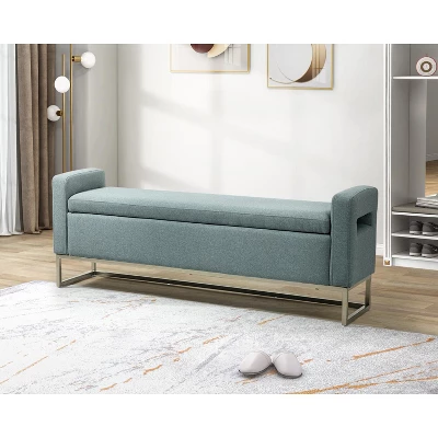 Jorge 59.1" Wide Storage Bench | ARTFUL LIVING DESIGN 14 Jorge 59.1" Wide Storage Bench | ARTFUL LIVING DESIGN - Image 14