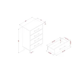 Esigne Mid-Century 4 Drawer Chest Light Oak - HOMES: Inside + Out 13 Esigne Mid-Century 4 Drawer Chest Light Oak - HOMES: Inside + Out -DreamNest Store GUEST 53a18ca1 b8d5 4f30 a6df 89f1dbf4c95d