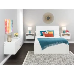 Floating 4 Drawers Dresser White - Prepac -DreamNest Store GUEST 53f2c977 c3e6 4ad7 bdc4 092c598e6146