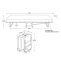 Twin Luxor Folding Bed White - Linon 21 Twin Luxor Folding Bed White - Linon -DreamNest Store GUEST 542041b2 2189 4496 b053 1ddb3096ba5f