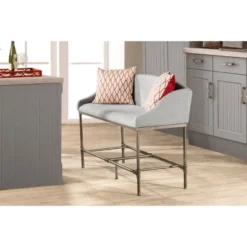 Dillon Counter Height Bench Metal Pewter Woven Fabric - Hillsdale Furniture 8 Dillon Counter Height Bench Metal Pewter Woven Fabric - Hillsdale Furniture -DreamNest Store GUEST 544ab189 0a80 4d01 9783 ef160461655e