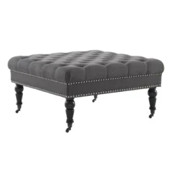 Isabelle Square Tufted Ottoman - Linon -DreamNest Store GUEST 54593ff6 5252 44a4 b85d f7dd625d0ee2