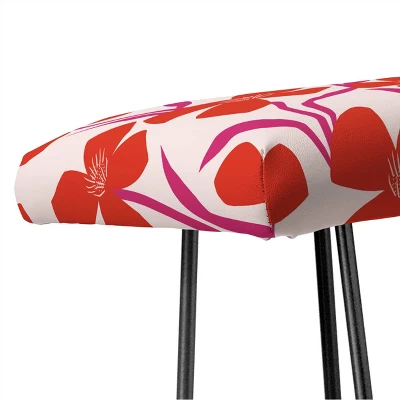 Maritza Lisa Red And Pink Floral Pattern Bench Red - Deny Designs 2 Maritza Lisa Red And Pink Floral Pattern Bench Red - Deny Designs - Image 2