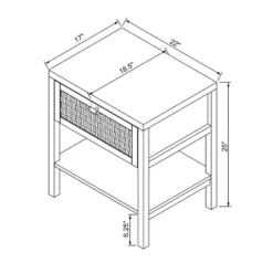Palmdale Nightstand Woven 1 Drawer Natural - Threshold™ Designed With Studio McGee -DreamNest Store GUEST 550d6465 ce76 4b84 aecc 7d7a65f14b62