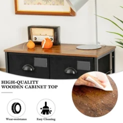 Costway 5 Drawer Dresser Fabric Storage Tower Organizer Unit Sturdy Steel Frame -DreamNest Store GUEST 5528a912 bf11 4b22 9ffd b848f66fedcd