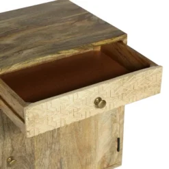 Lytle Boho Handcrafted Mango Wood Nightstand With Storage Natural - Christopher Knight Home -DreamNest Store GUEST 5538b7b4 388d 4e6a a6cb 919b2af244d3