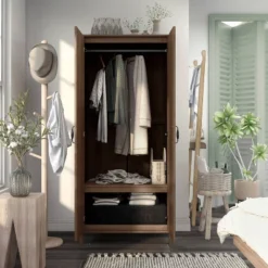 Andreasson Wardrobe Closet Distressed Walnut - HOMES: Inside + Out -DreamNest Store GUEST 55421d8e 0399 4bb1 9f96 54028379035a