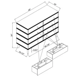 Mid-Century Modern 6 Drawer Dresser Walnut - Linon -DreamNest Store GUEST 555618d5 5a8c 4591 b2b7 03de4495e537