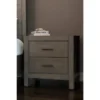 Alix Wood 2 Drawer Nightstand Gray Stone - Abbyson Living