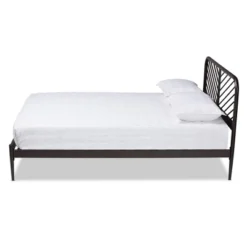 Queen Dora Industrial Metal Platform Bed Black - Baxton Studio