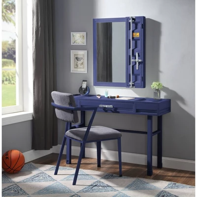 Cargo Vanity Table Blue - Acme Furniture 5 Cargo Vanity Table Blue - Acme Furniture - Image 5
