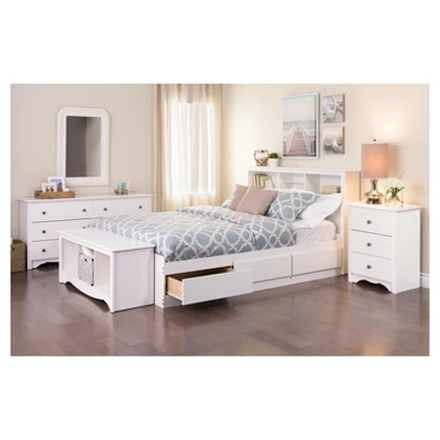 Monterey 3 Drawer Nightstand - White - Prepac 3 Monterey 3 Drawer Nightstand - White - Prepac - Image 3