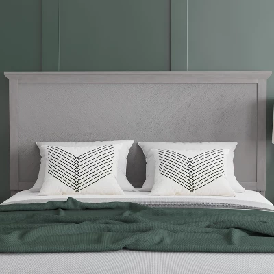 Emma And Oliver Herring Bone Wooden Adjustable Headboard Only 2 Emma And Oliver Herring Bone Wooden Adjustable Headboard Only - Image 2