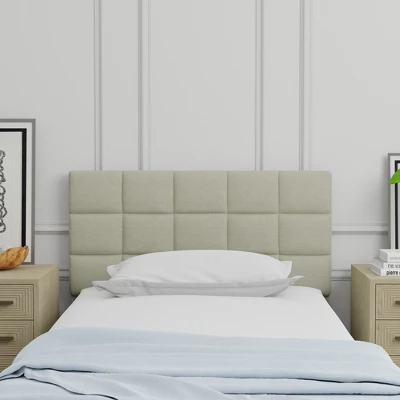 Glenwillow Home Upholstered Headboard With 20" Tall Panel 1 Glenwillow Home Upholstered Headboard With 20" Tall Panel