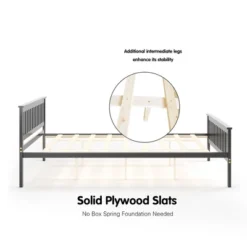 Costway Queen Wood Platform Bed With Headboard And Footboard Mattress Foundation -DreamNest Store GUEST 56b9af72 bed2 41d1 b2b2 ef2ed9b96595