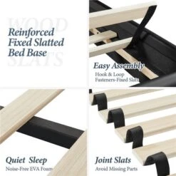 Yaheetech Upholstered Bed Frame With Button-Tufted Headboard 15 Yaheetech Upholstered Bed Frame With Button-Tufted Headboard -DreamNest Store GUEST 56bdce78 d75e 4e82 8cee a4d6f0aab81b