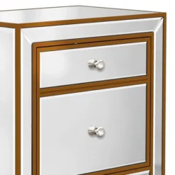 Modern Mirrored Nightstand With 1 Door, Silver - ModernLuxe -DreamNest Store GUEST 5700cc10 1243 4736 a1f6 8266d159d7bd