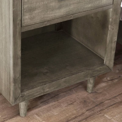 6pc Aurora Mid-Century Gray Bedroom Set With Upholstered Bed - Abbyson Living 8 6pc Aurora Mid-Century Gray Bedroom Set With Upholstered Bed - Abbyson Living - Image 8