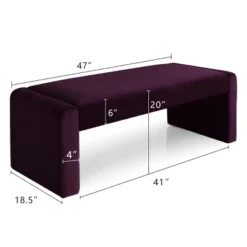 Kaia 47" Velvet Waterfall Upholstered Bench-The Pop Maison 17 Kaia 47" Velvet Waterfall Upholstered Bench-The Pop Maison -DreamNest Store GUEST 5846bf43 0229 4f5f b8fb 6bf9a13354c9