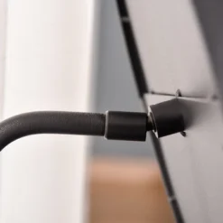 HOMCOM Modern Glasstop Vanity Table With Mirror, Makeup Dressing Table With Rotating Round Mirror, Shelves For Perfumes, Cosmetics, Lotions, Black -DreamNest Store GUEST 586fac35 1411 4467 a438 87c62b1ac0dc