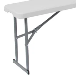 Flash Furniture 10.25''W X 71''L Bi-Fold Granite White Plastic Bench With Carrying Handle 10 Flash Furniture 10.25''W X 71''L Bi-Fold Granite White Plastic Bench With Carrying Handle -DreamNest Store GUEST 58ef0b72 1156 4bf0 823b 20e2221a883e
