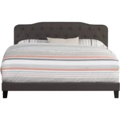 Queen Nicole Upholstered Bed In One Stone Fabric - Hillsdale Furniture -DreamNest Store GUEST 59b955a1 f853 4604 ba45 3a75bee2c66b