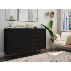 Rockefeller 10 Drawer Double Tall Dresser - Manhattan Comfort -DreamNest Store GUEST 5a633da4 6a00 4b79 b657 e24b88927156