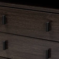 Glover Wood And Metal 2 Drawer Nightstand Brown/Gold - Baxton Studio -DreamNest Store GUEST 5a947dc7 3aec 40b0 b49c 6aef5bd73d5f