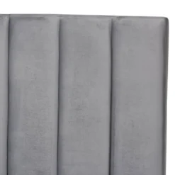 Fiorenza Velvet Panel Bed With Extra Wide Channel Tufted Headboard - Baxton Studio -DreamNest Store GUEST 5bdd5648 ce86 4be7 9e00 bd89c4dd61a8