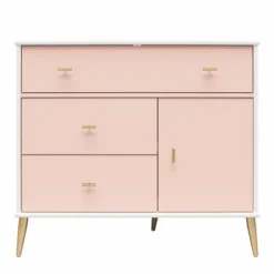 Little Seeds Valentina Asymmetrical 3 Drawer / 1 Door Convertible Dresser -DreamNest Store GUEST 5c137322 967e 4590 976f 491714241694
