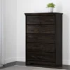 Versa 5 Drawer Chest Rubbed Black - South Shore