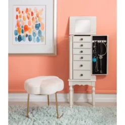 Obrecht Jewelry Armoire Off White - Powell Company -DreamNest Store GUEST 5c9ffd8c d0be 423a 8ba1 3a5acdbaaa8e