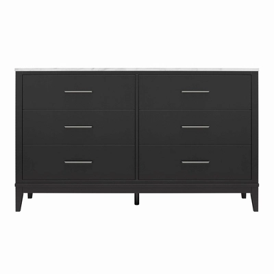 Morganfield Wide 6 Drawer Marble Top Dresser - Room & Joy 9 Morganfield Wide 6 Drawer Marble Top Dresser - Room & Joy - Image 9