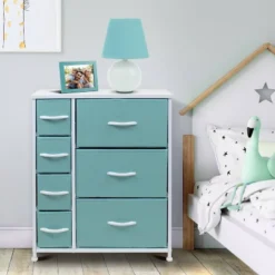 Sorbus Drawer Dresser Chest For Teen Kid's Bedroom And More Aqua Blue